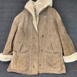 90’s Charles Klein Womens XL Leather and Faux Fur jacket